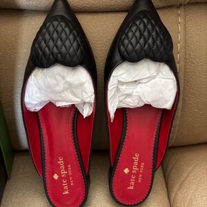 Kate Spade Black Quilted Flats